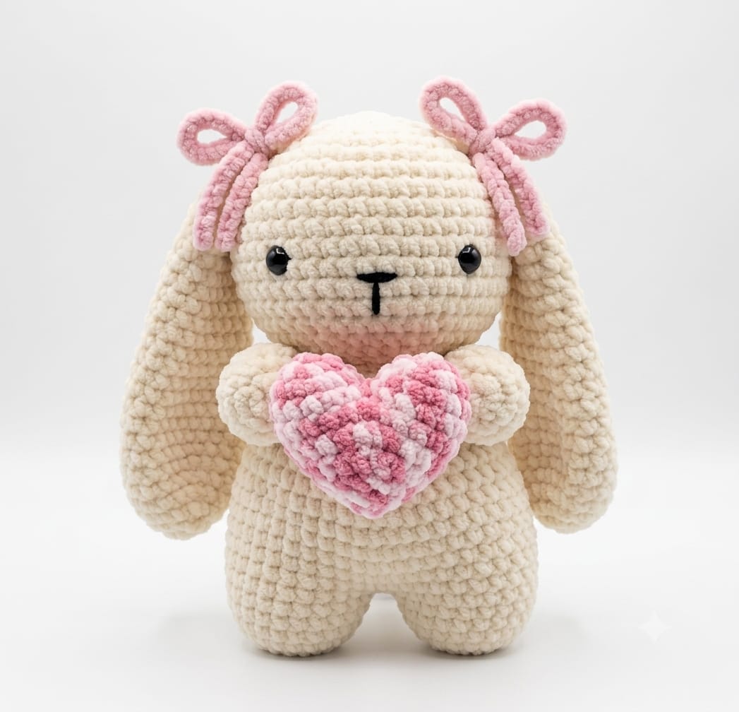 Bunny with Heart Amigurumi
