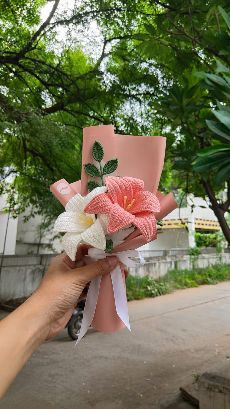Rose & Lily Wrapped Bouquet